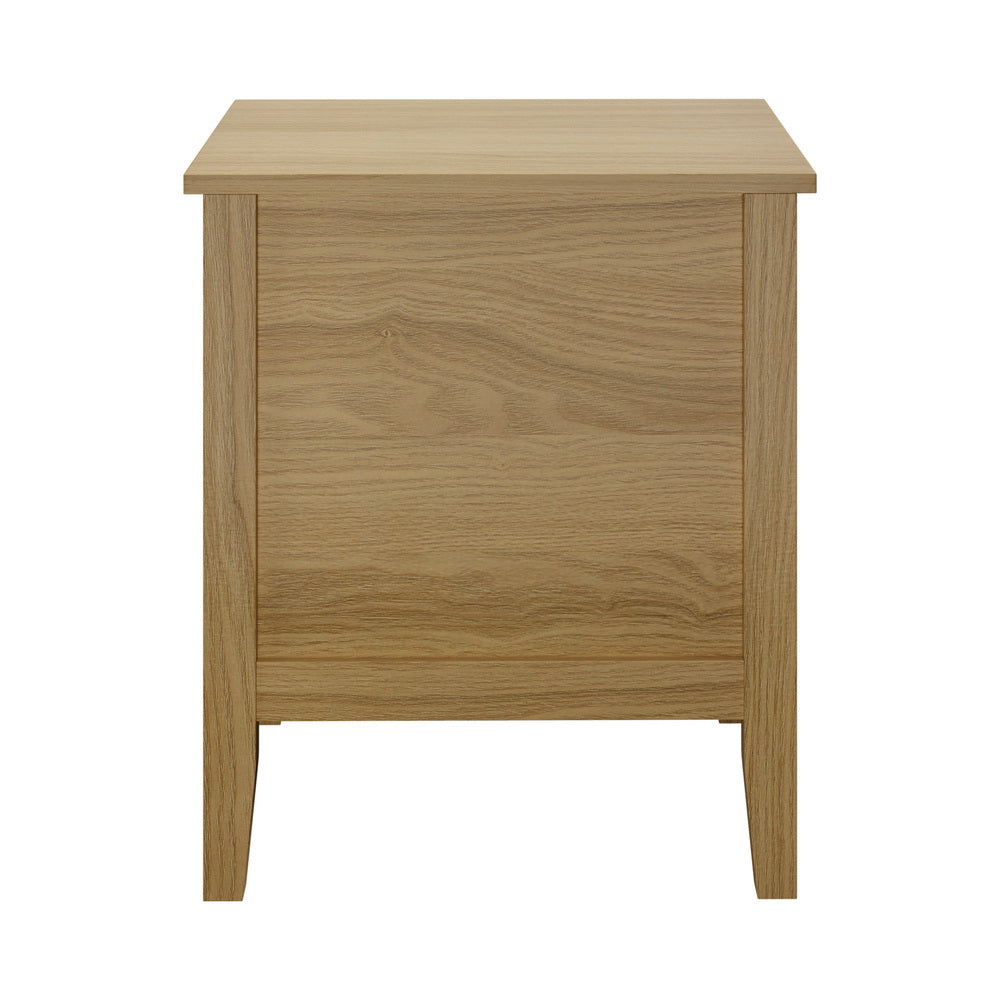 2 Drawer Nightstand Gold Handle Natural | HomeAndLiving - 6