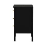 Bedside Table 3 Drawers Side End Nightstand