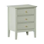 Bedside Table 3 Drawers Side End Nightstand