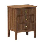 Bedside Table 3 Drawers Side End Nightstand