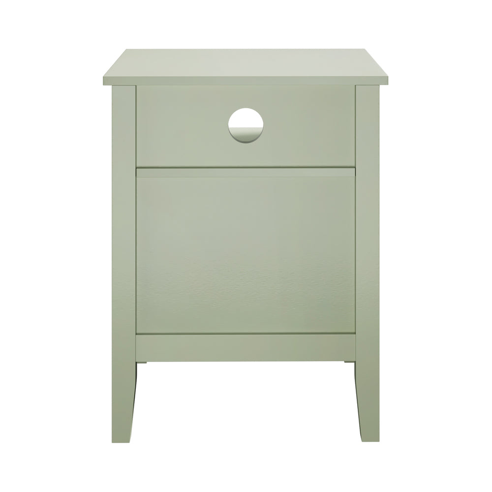 Bedside Table Nightstand 2 Drawer Storage Cabinet Bedroom Green