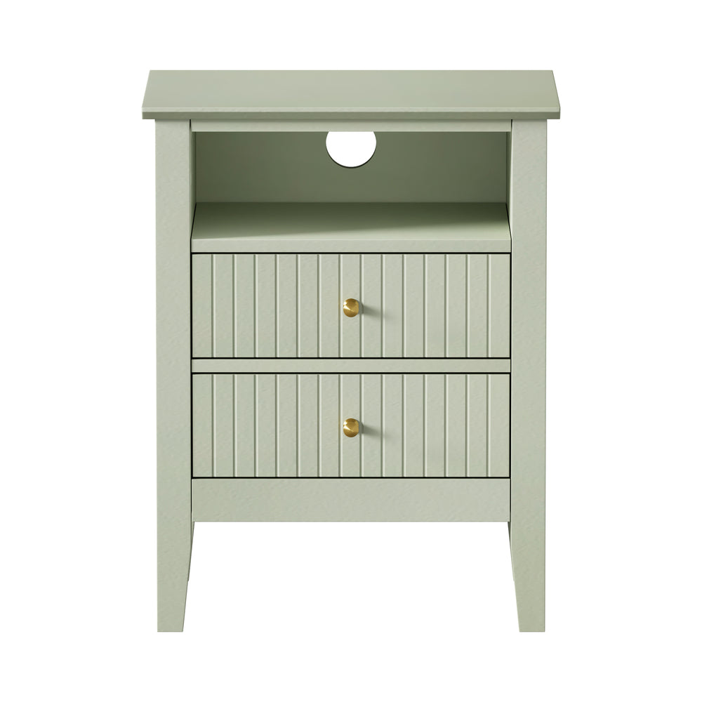 2x Bedside Table Nightstand 2 Drawers Bedroom Cabinet