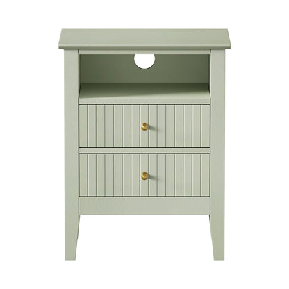 2x Bedside Table Nightstand 2 Drawers Bedroom Cabinet