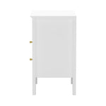 Bedside Table Nightstand 2 Drawer Storage Cabinet Bedroom White