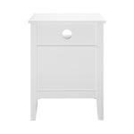 Bedside Table Nightstand 2 Drawer Storage Cabinet Bedroom White