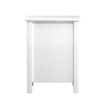 Bedside Tables Set of 2 Nightstands White