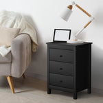 Bedside Tables Set of 2 Nightstand Side Table Black/White