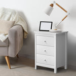 Bedside Tables Set of 2 Nightstand Side Table Black/White