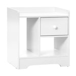 Modern Nightstand with Drawer and Storage for Home Bedroom