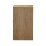 Bedside Table With 3 Drawers Bedroom Nightstand Storage Cabinet Natural/Walnut