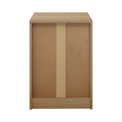 Set of 2 Bedside Table With 3 Drawers Bedroom Nightstand Storage Cabinet Natural/White/Walnut Wood