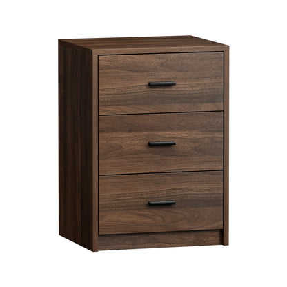 Bedside Table With 3 Drawers Bedroom Nightstand Storage Cabinet Natural/Walnut