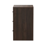 Bedside Table With 3 Drawers Bedroom Nightstand Storage Cabinet Natural/Walnut