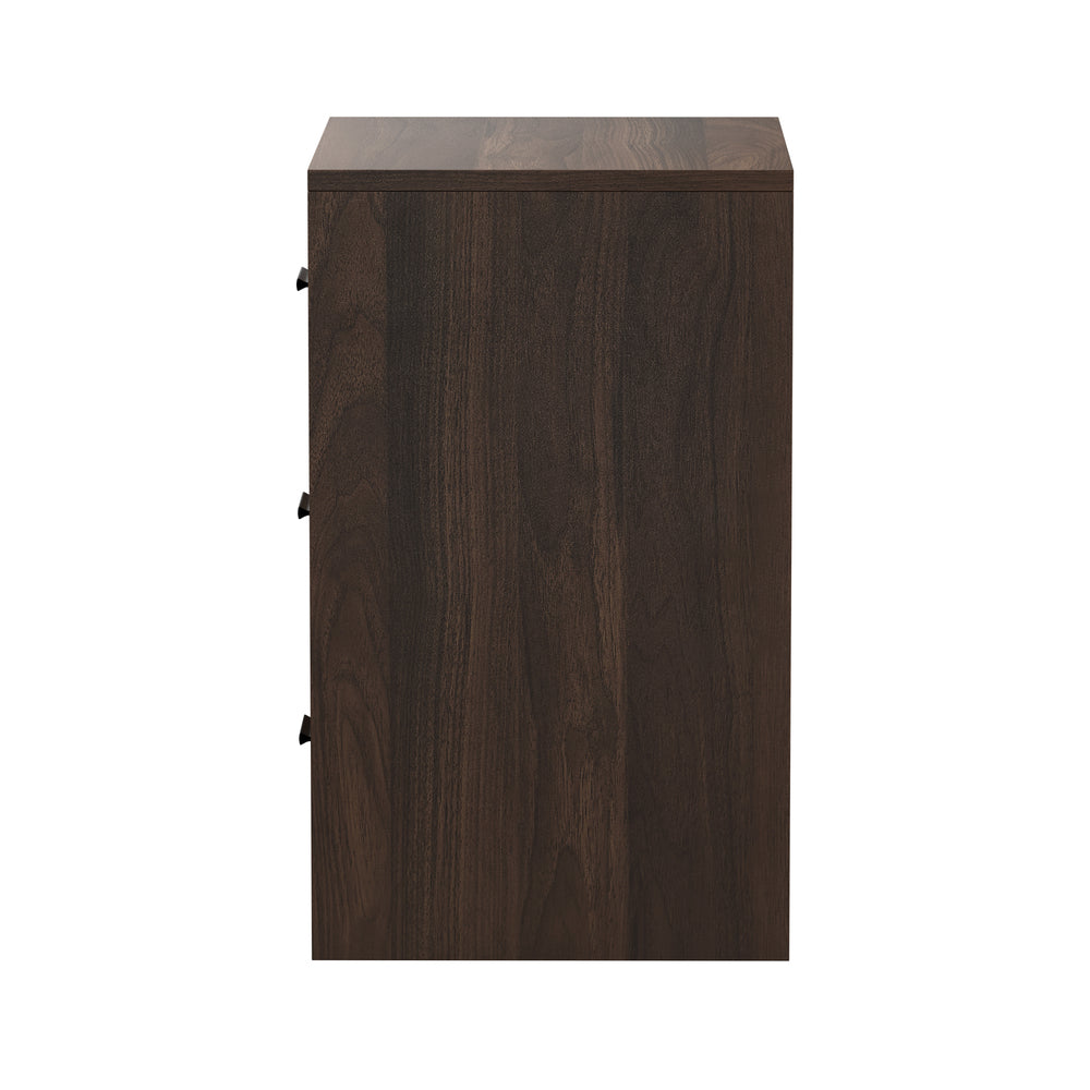 Set of 2 Bedside Table With 3 Drawers Bedroom Nightstand Storage Cabinet Natural/White/Walnut Wood