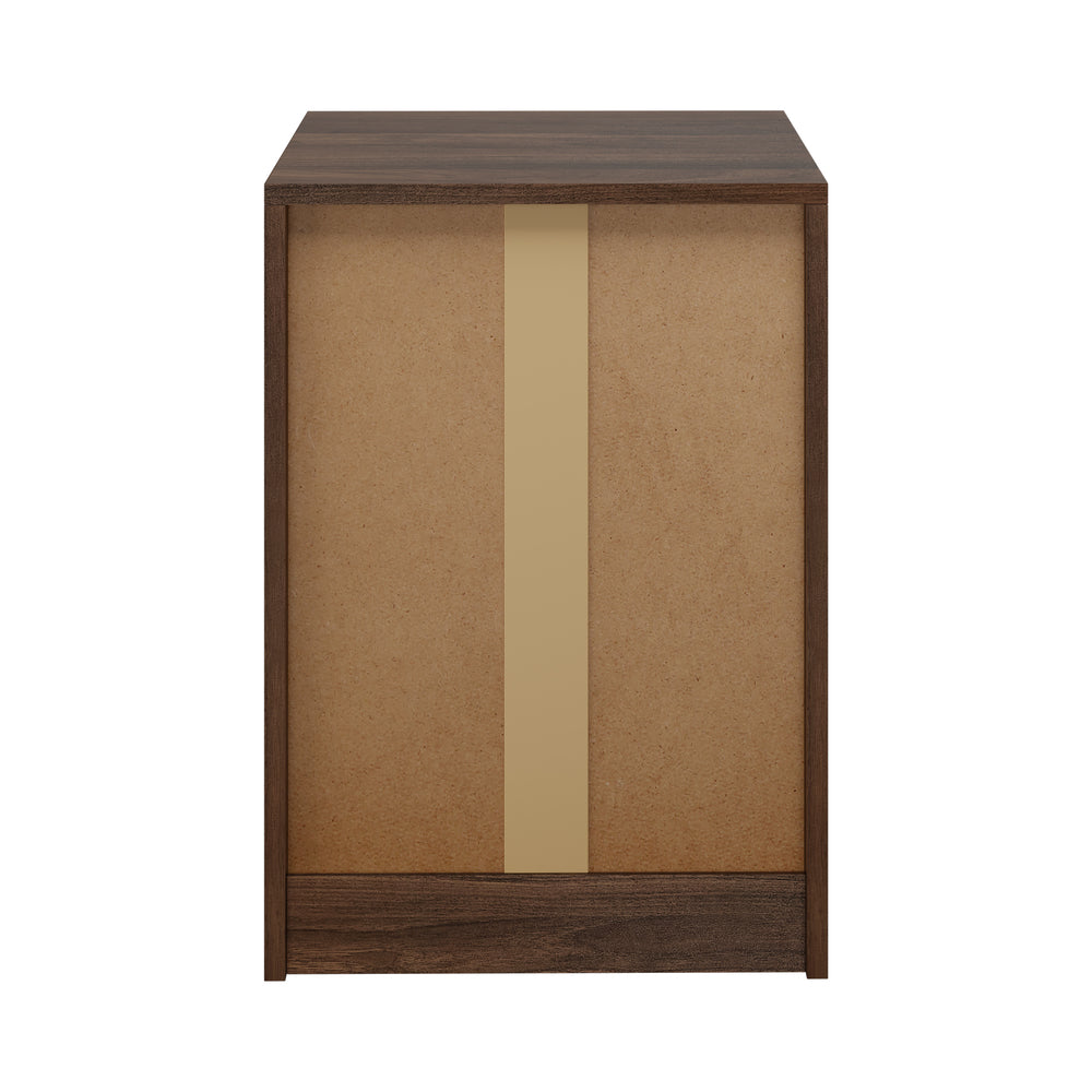 Set of 2 Bedside Table With 3 Drawers Bedroom Nightstand Storage Cabinet Natural/White/Walnut Wood