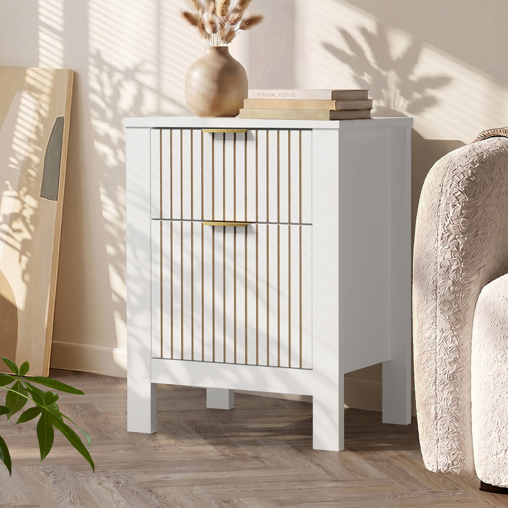 White bedside table 39x30x52.5cm