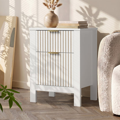 White bedside table 39x30x52.5cm