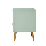 Bedside Table 1 Drawer Open Shelf Nightstand Green