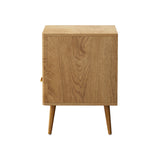 2x Bedside Table 1 Drawer Open Shelf Nightstand Green