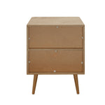 2x Bedside Table 1 Drawer Open Shelf Nightstand Green