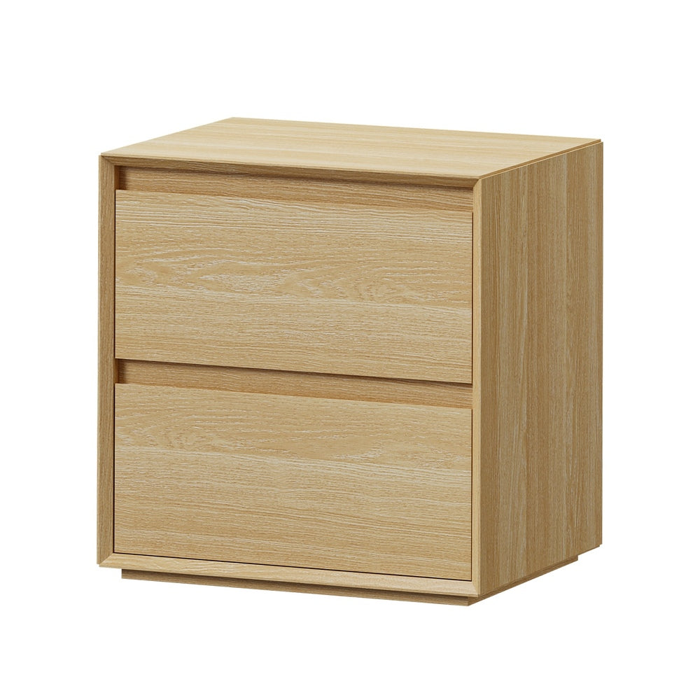 2 Drawer Bedside Table Natural Nightstand | HomeAndLiving