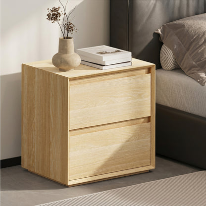 2 Drawer Bedside Table Natural Nightstand | HomeAndLiving