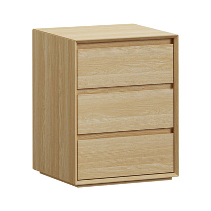3 Drawer Bedside Table Natural Nightstand | HomeAndLiving