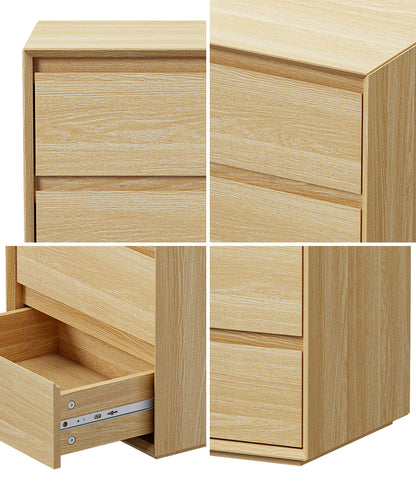 3 Drawer Bedside Table Natural Nightstand | HomeAndLiving