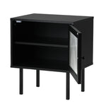 Bedside Tables Storage Cabinet Wood Black/Green/White