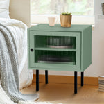 Bedside Tables Storage Cabinet Wood Black/Green/White