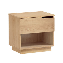 Bedside Table 1 Drawer Storage Nightstand Cabinet Natural