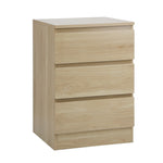 Bedside Table 3 Drawers Storage Cabinet Black