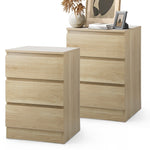 Bedside Tables Set of 2 Nightstand Natural