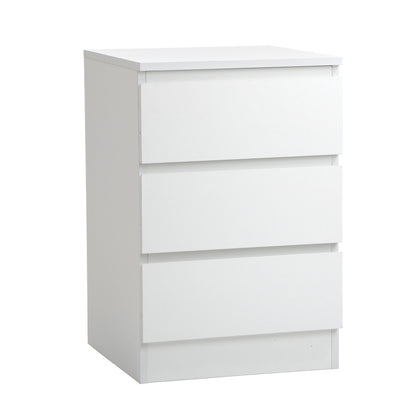 Bedside Table 3 Drawers Storage Cabinet Black