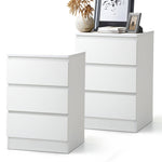 Bedside Tables Set of 2 Side Table Nightstand Black/White