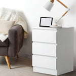 Bedside Tables Set of 2 Side Table Nightstand Black/White