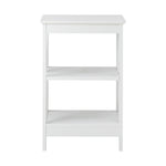 Side Table Coffee Bedside Sofa Storage 3-Tier Shelf White 2 Pack