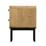 2x Bedside Table 2 Drawers Bedroom Nightstand Wood Storage Units Natural /Black
