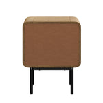 2x Bedside Table 2 Drawers Bedroom Nightstand Wood Storage Units Natural /Black