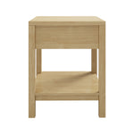 Bedside Table 1 Drawer Open Shelf Side End Table Natural