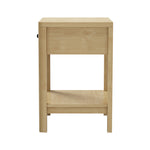Bedside Table Drawer Side Table Storage Nightstand Natural 2 Pack