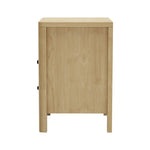 Bedside Table Drawer Side Table Storage Nightstand Natural 2 Pack