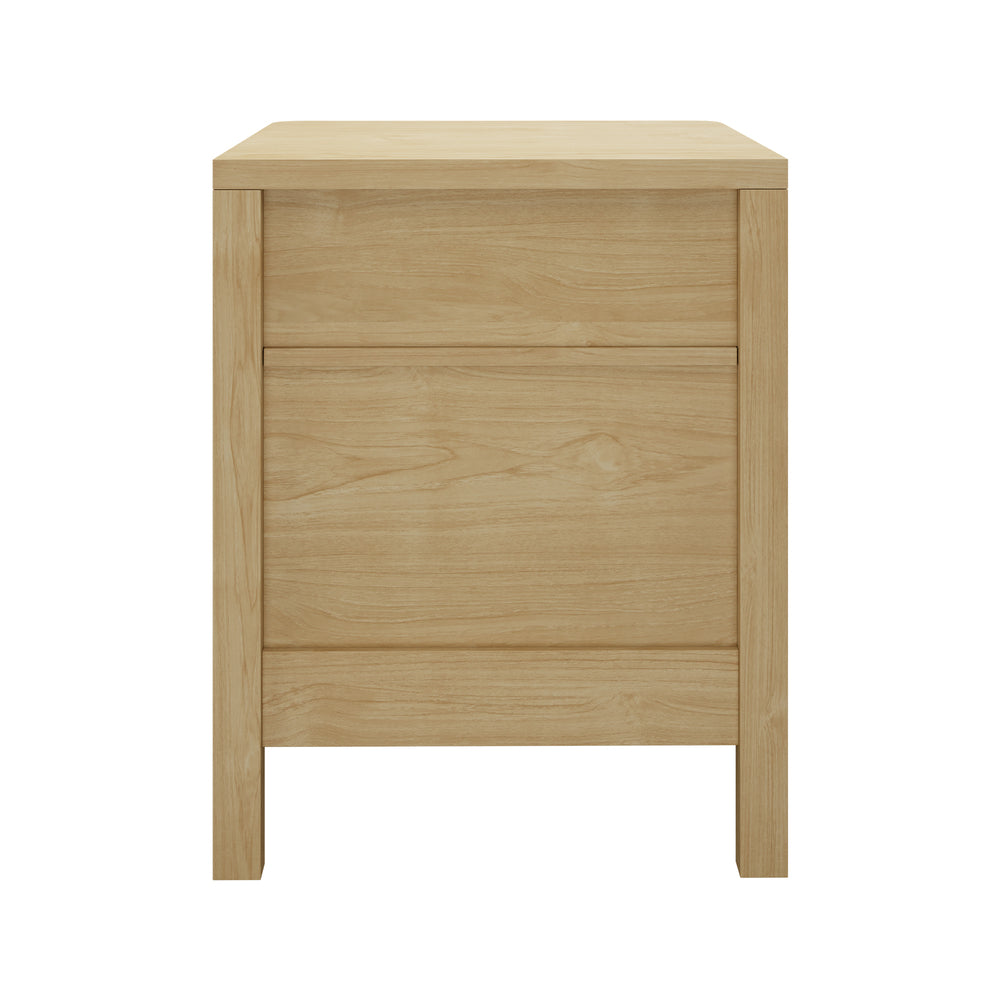 Bedside Table Drawer Side Table Storage Nightstand Natural 2 Pack