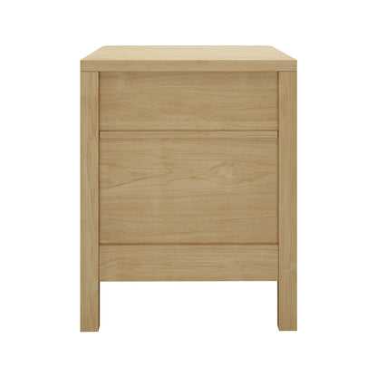 Bedside Table Drawer Side Table Storage Nightstand Natural 2 Pack
