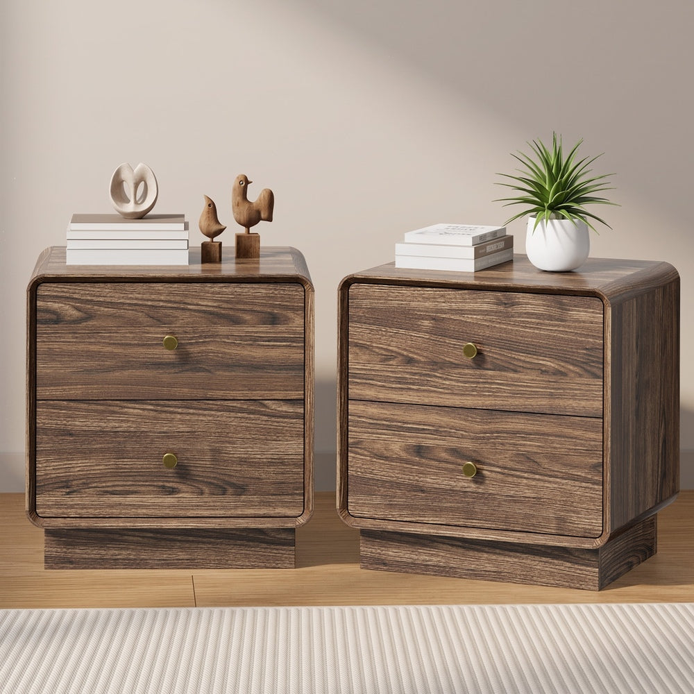 Walnut bedside table 48x39.5x50cm