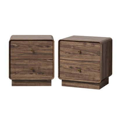 Walnut bedside table 48x39.5x50cm, side view