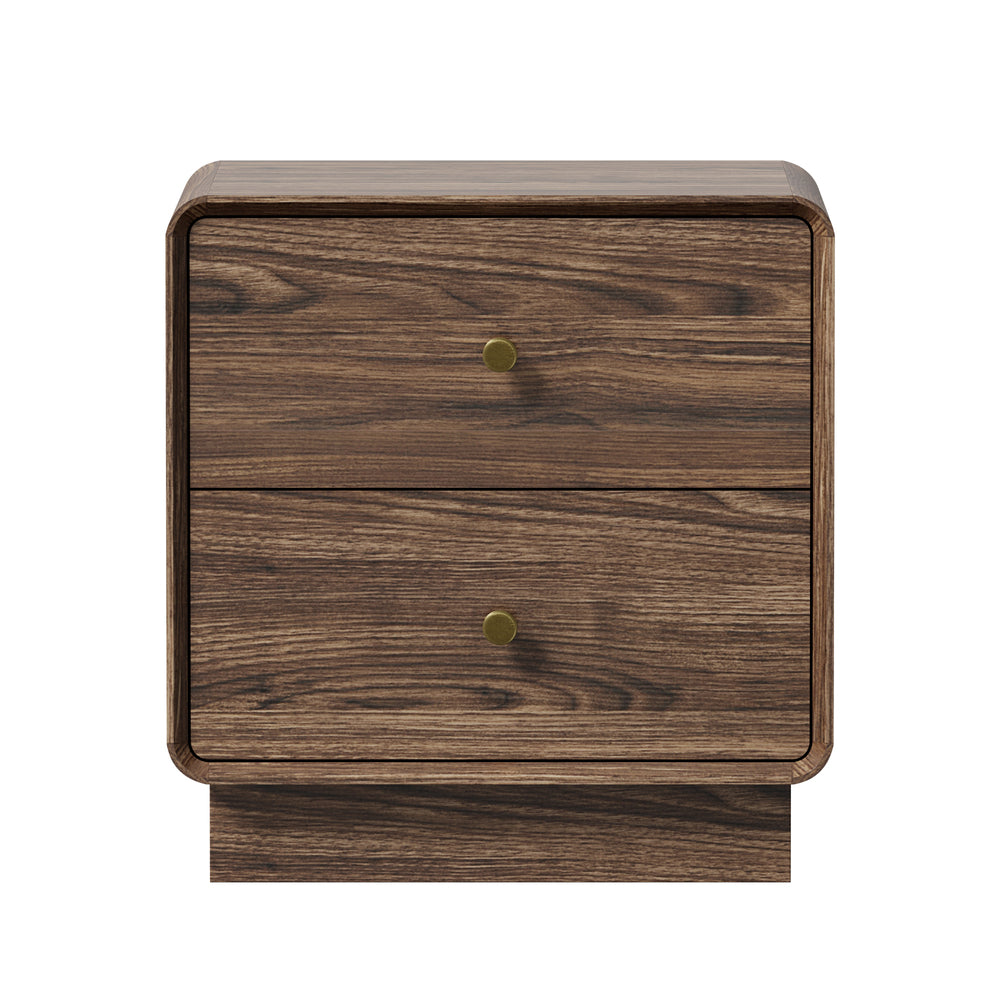 Walnut bedside table 48x39.5x50cm, rear view