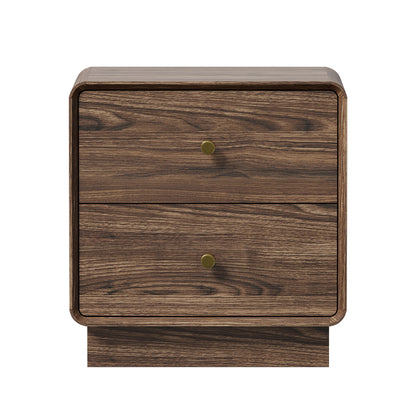 Walnut bedside table 48x39.5x50cm, rear view