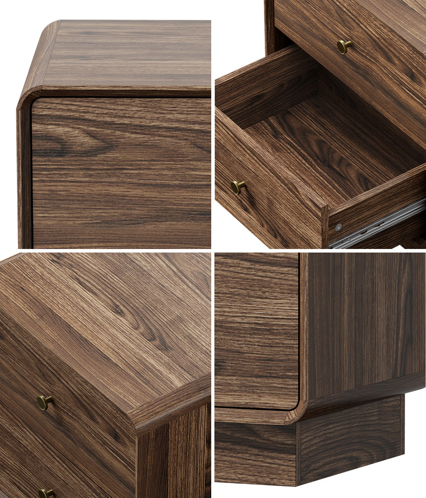 Walnut bedside table 48x39.5x50cm, view 6