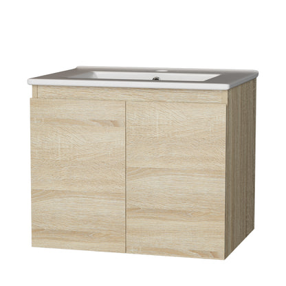 Vanity Unit 600Mm With Basin Oak
